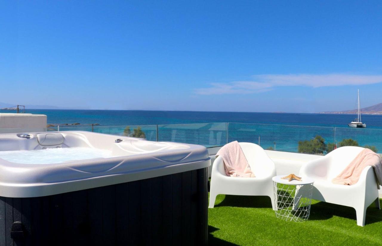 Beach Apartment Thalia With Hot Tub And Sea View Ágios Prokópios Extérieur photo